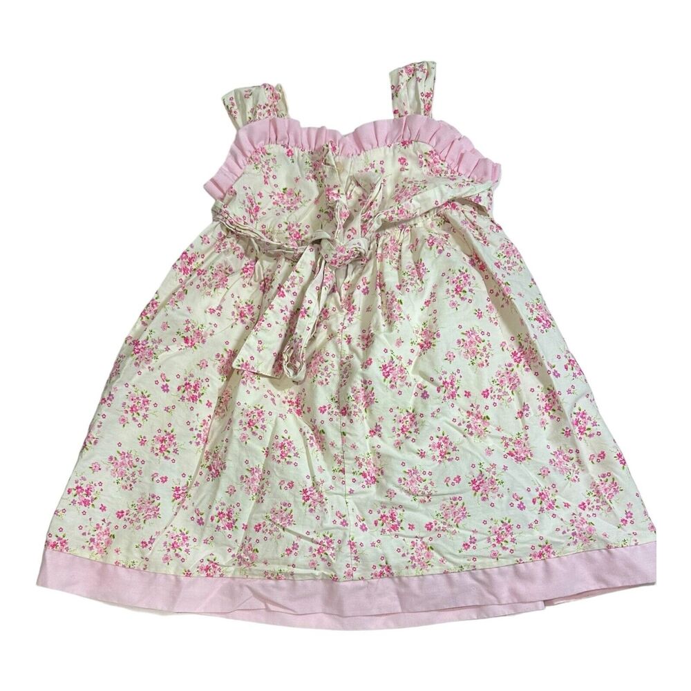 Maggie & Zoe Floral Ruffle Girl's Toddler Dress Size 2T Tie Sash Straps Flowers